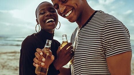 Couple with beers